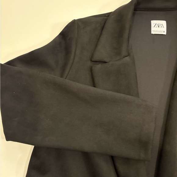 Zara Black Suede Coat - Picture 5 of 8